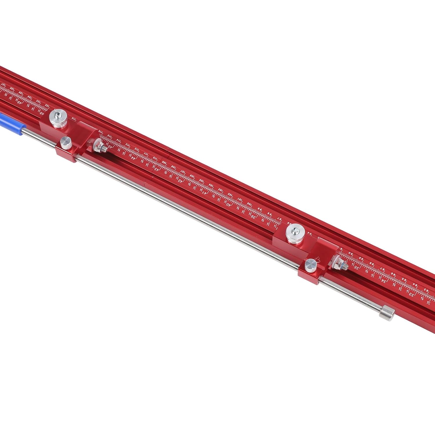 Universal Parallel Rail System for Circular Saw, Aluminum Alloy Track Saw Guide Rail Accessory Kit with Adjustable Stop, Clear Scale and Rail Connectors for Woodworking