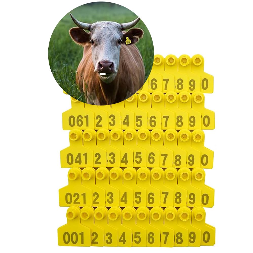 Marques auriculaires d'identification animale en plastique durable - 8
