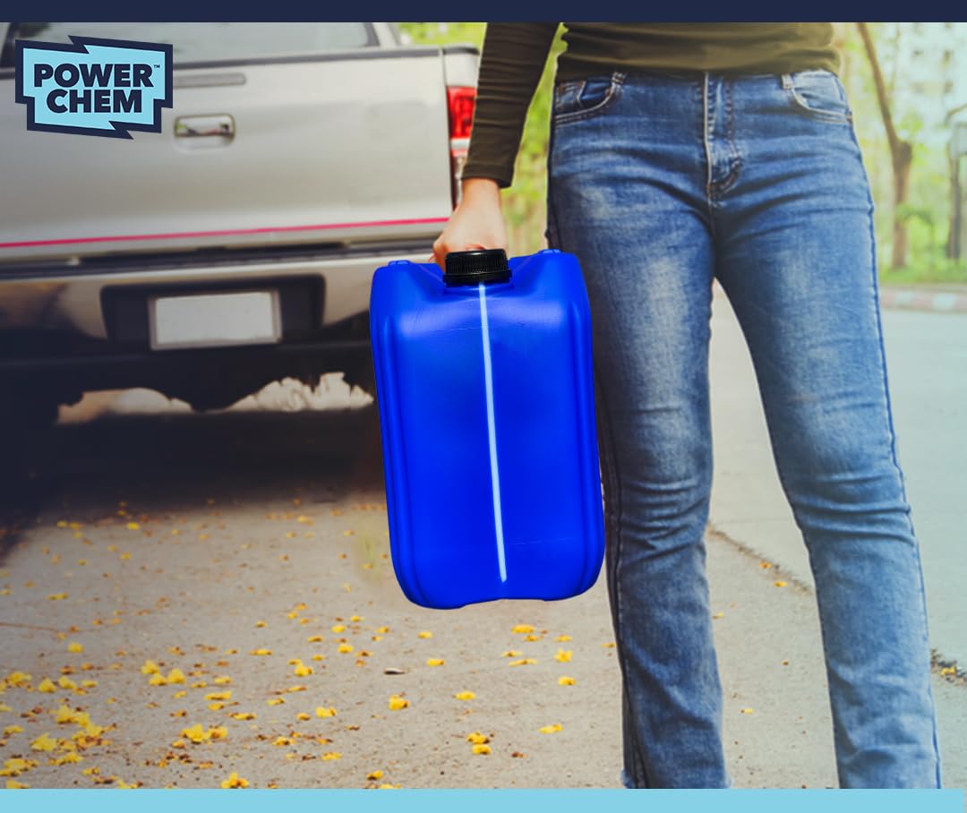 Lot de 2 bidons de 20 l - Approuvés par l'ONU - Avec bouchon inviolable de 61 mm - Parfaits pour le stockage de l'eau et des liquides - Bleu