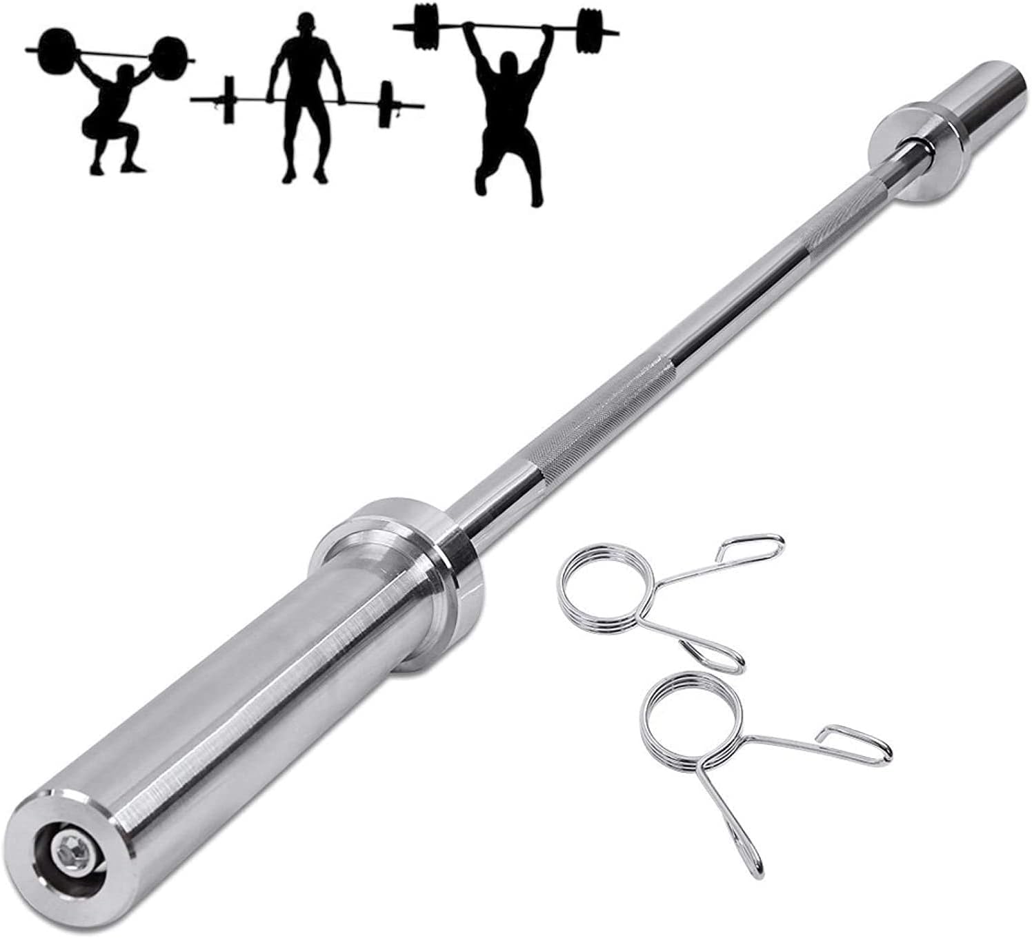 tonchean 4ft Barbell Weight Bar Solid Steel Weightlifting
