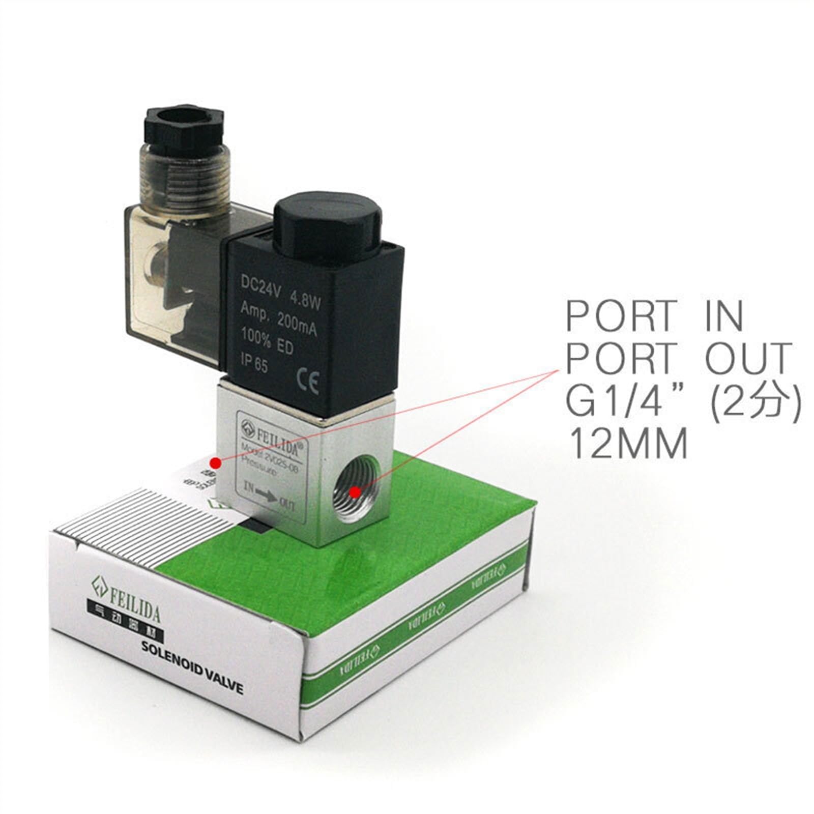 Zawory elektromagnetyczne powietrza 2V025-08 2 pozycje 2 porty 0,6 cm normalnie zamknięty pneumatyczny zawór elektromagnetyczny 12 V 24 V 110 V 220 V wolt (8 mm-dopasowanie-3 szt., AC220V)