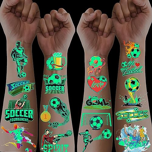 VICDUEKG 200 Pcs Soccer Temporary Tattoos for Kids & Adults