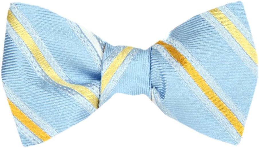 Men's Blue Navy Silk Self Tie Bowtie Tie Yourself Bow Ties