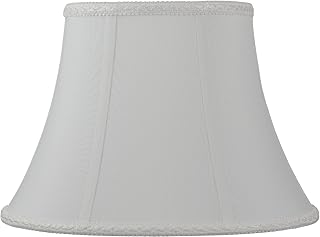 Upgradelights Shantung Silk 12 Inch Transitional Oval Washer Lamp Shade (Cream)