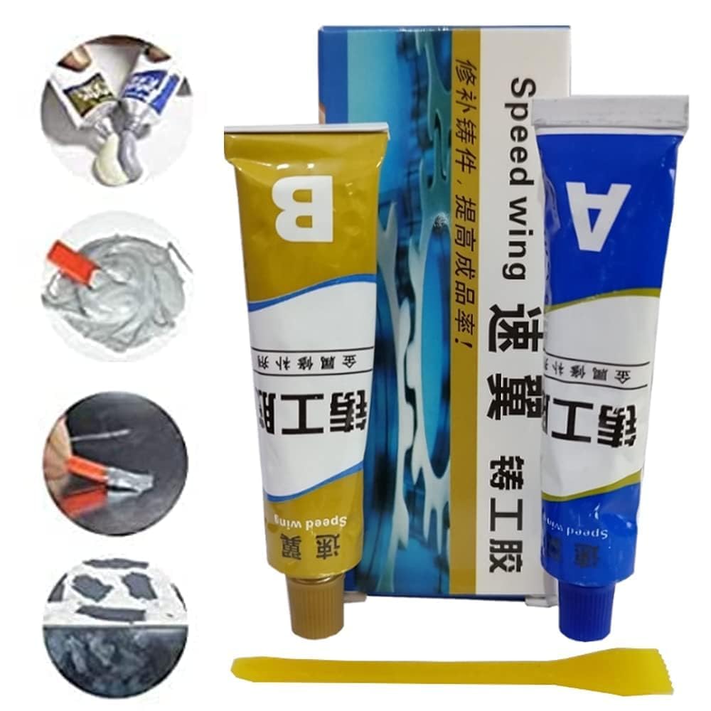 Magic Metal Mending Cold Weld Epoxy – AB Strong Adhesive Glue for Metal, Aluminum, Plastic – Waterproof, Heat-Resistant Repair Paste for Auto, Pipe, Engine, DIY Welding, Crack & Gap Filler - Image 8 thumbnail