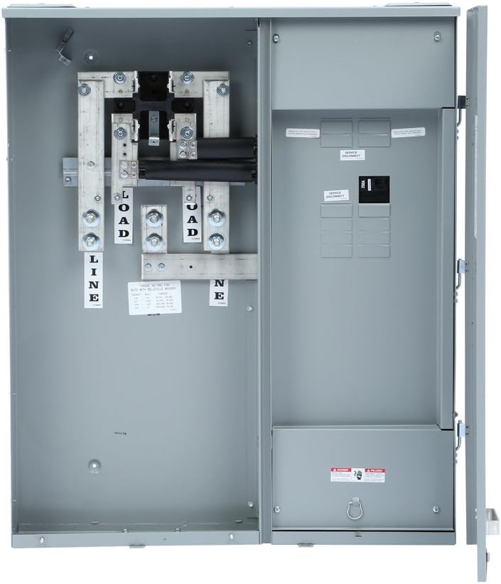 Siemens MC0816B1400SCS 8 Space, 16 Circuit, 400 Amp, Meter Combination, Test Block Bypass, Feed Thru Lugs
