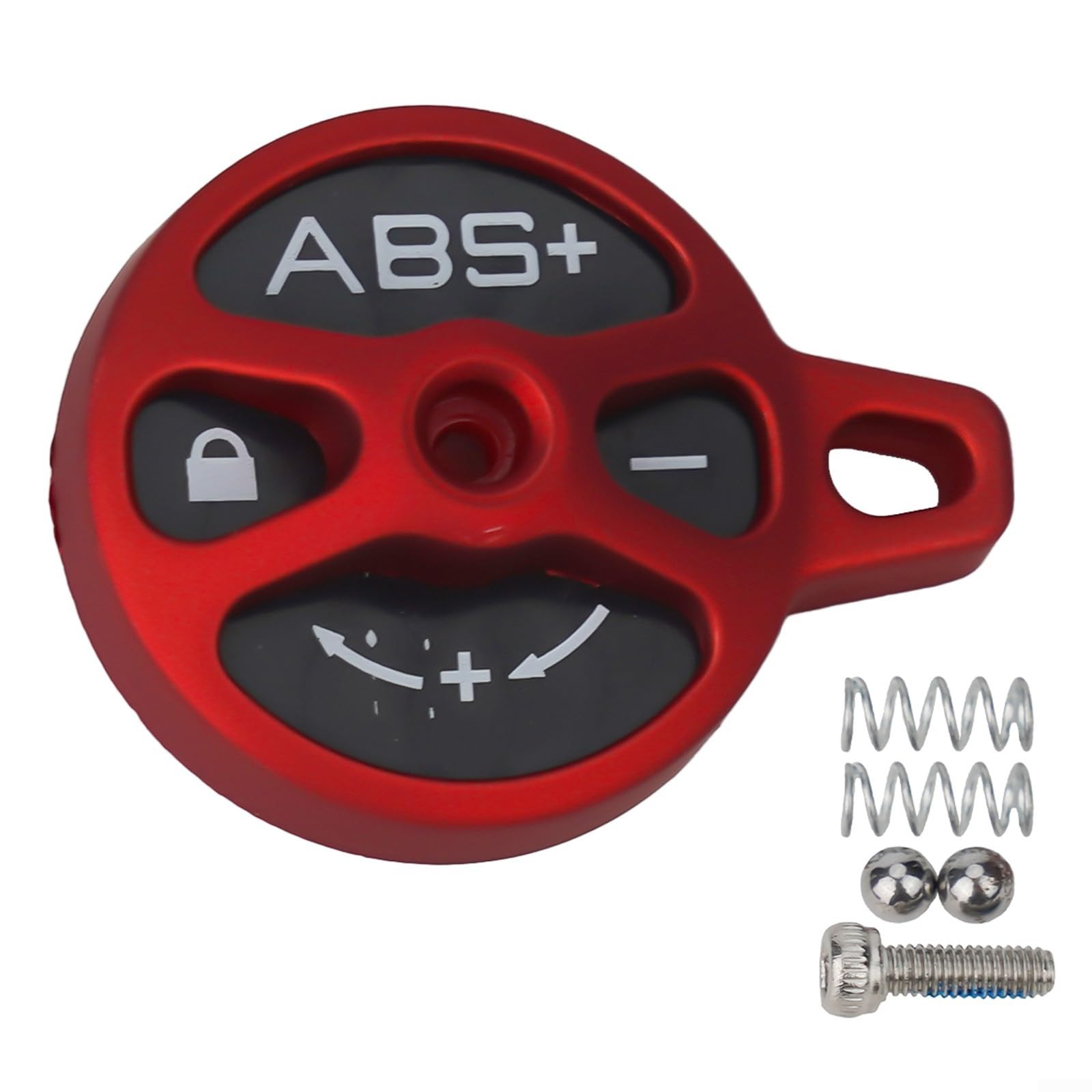 AugustknowU Road Bike Fork Lock Cap Switch Kit Manual Lockout Assembly, ABS Material, Black/Red Color(red)