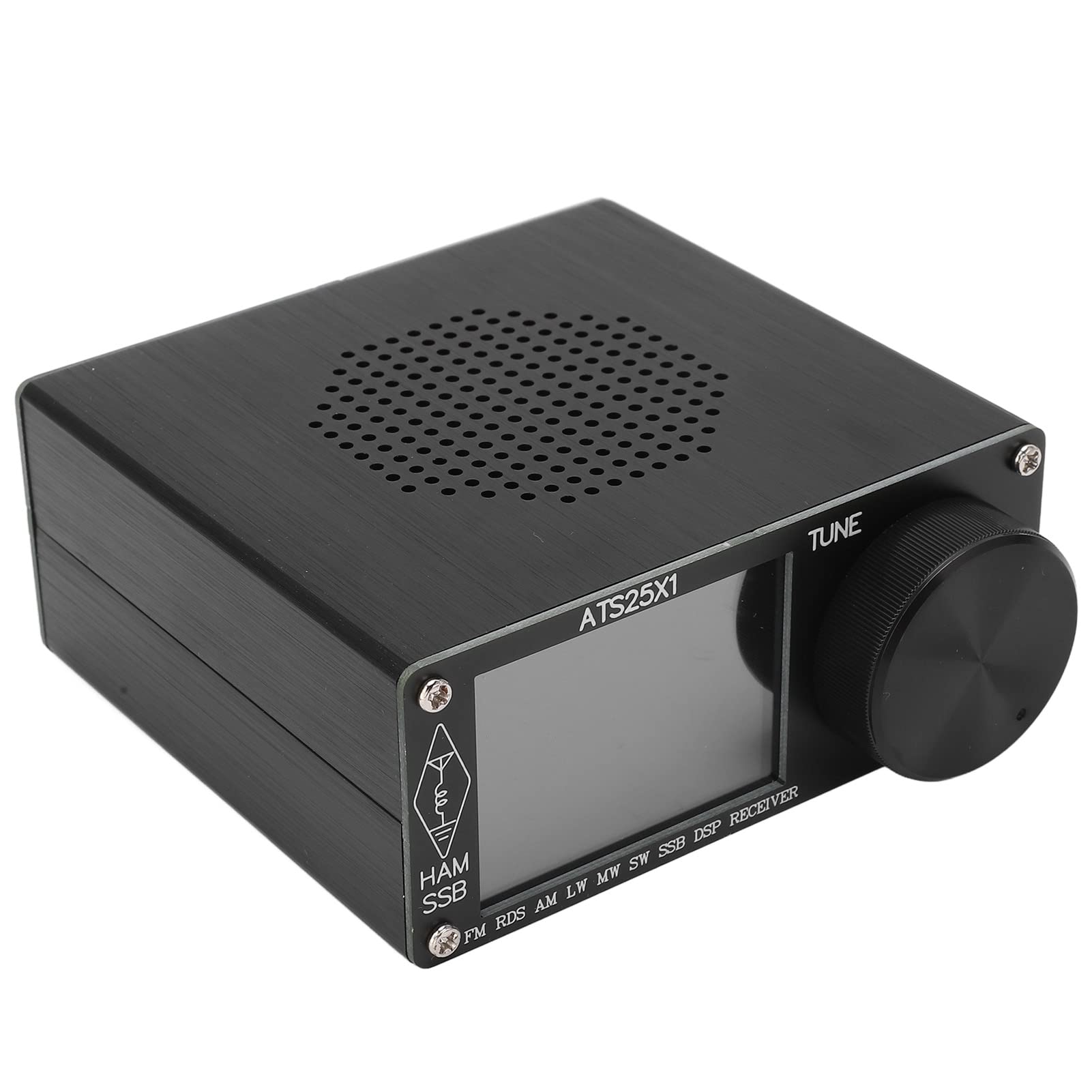ATS25X1 Upgrade Si4732 Vollband-FunkempfäNger FM AM (MW und SW) SSB-KurzwellenempfäNger mit 2,4-Zoll-Farb-Touchscreen-AluminiumlegierungsgehäUse