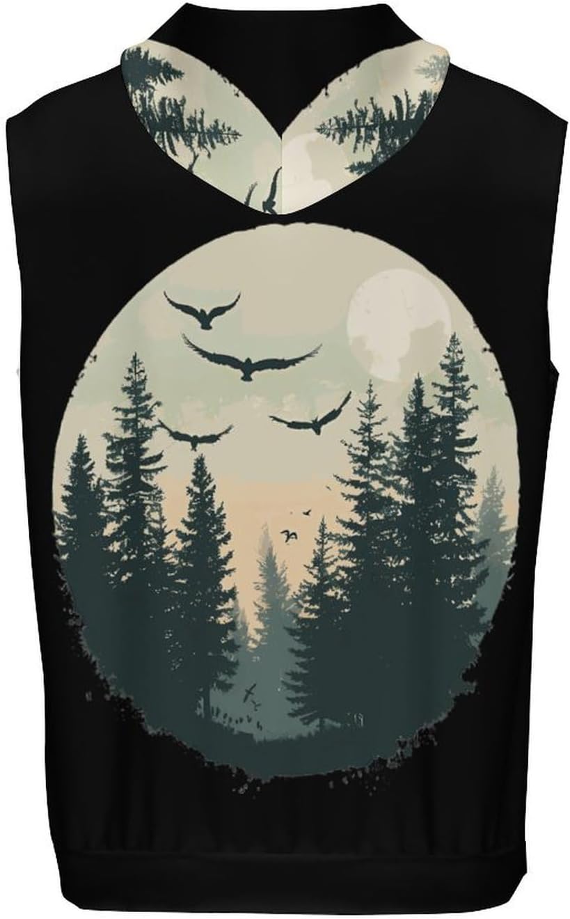 Men's Workout Hooded Tank Tops Sleeveless Muscle Gym T-Shirts