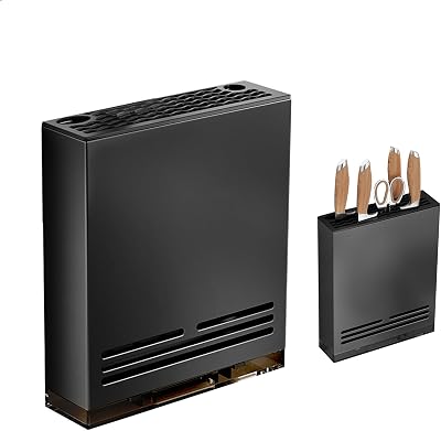 💎 73% MEGA DEAL! Ceppo Coltelli Portacoltelli da Cucina Portacoltelli con Vassoio Gocciolatoio Montaggio a Parete Spazio-economico Organizzazione Angoli Smontabile per Piano Cottura Asciutto