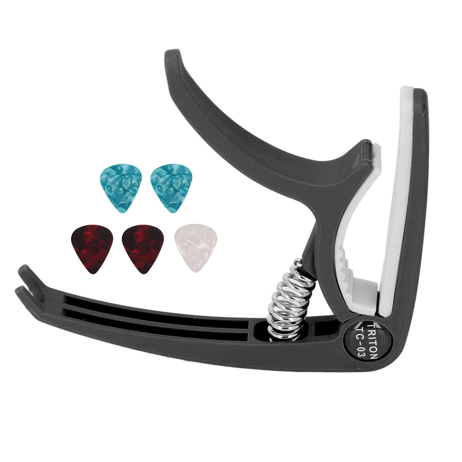 Guitar Capo Set, Wide Application Electric Guitar Capo for Mandolin for Banjo (Narootevf5teg91yw-11), black - Image 2