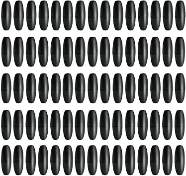 Ewparts Breakaway Clasp Black Beads Connectors for Lanyards 100 Pieces | Plastic Breakaway Clasps Black for Necklace Bracelet,Hangers,Jewellry Bead Breakaway Safety Clasp