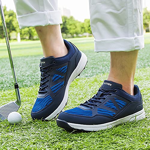 Image of THESTRON Men Golf Shoes Spring Summer Breathable Spikeless Golf Training Sport Sneakers Big Size US 7-14 Golf Walking Shoes