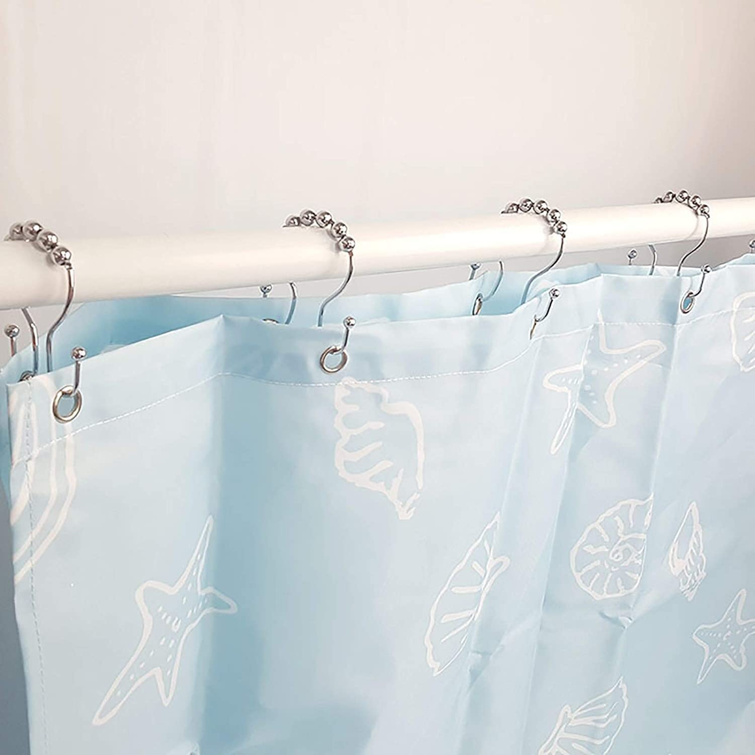 Anneau de suspension de rideau à la maison, anneau de suspension de rideau de douche, 12 pièces anneaux de rideau en métal suspendus anneau drapé coulissant