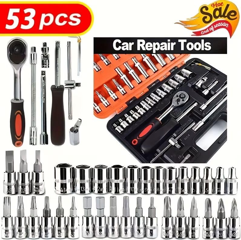 Image of Quincy 53 in 1 Tool Kit /Screwdriver /Multi-Purpose Combination Socket Set (53 in 1 impact socket set)