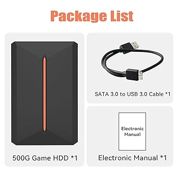 Kinhank , Launchbox エミュレータ 外付けHDD 500gb Amazon.com: Kinhank 500G HDD Portable Game Drive Built-in