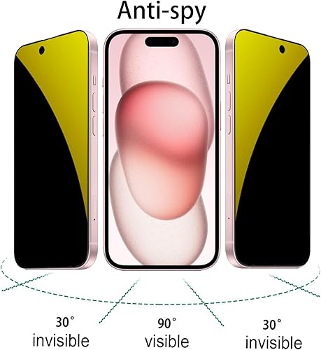 Miniatura 27 de 2 piezas de espejo de vidrio templado anti-azul de privacidad protector de pantalla anti-espía película antiespía compatible con iPhone 14