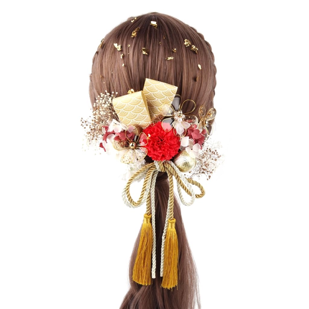 Horquillas de pelo anti tirones con flor 3D para niñas de pelo largo 8