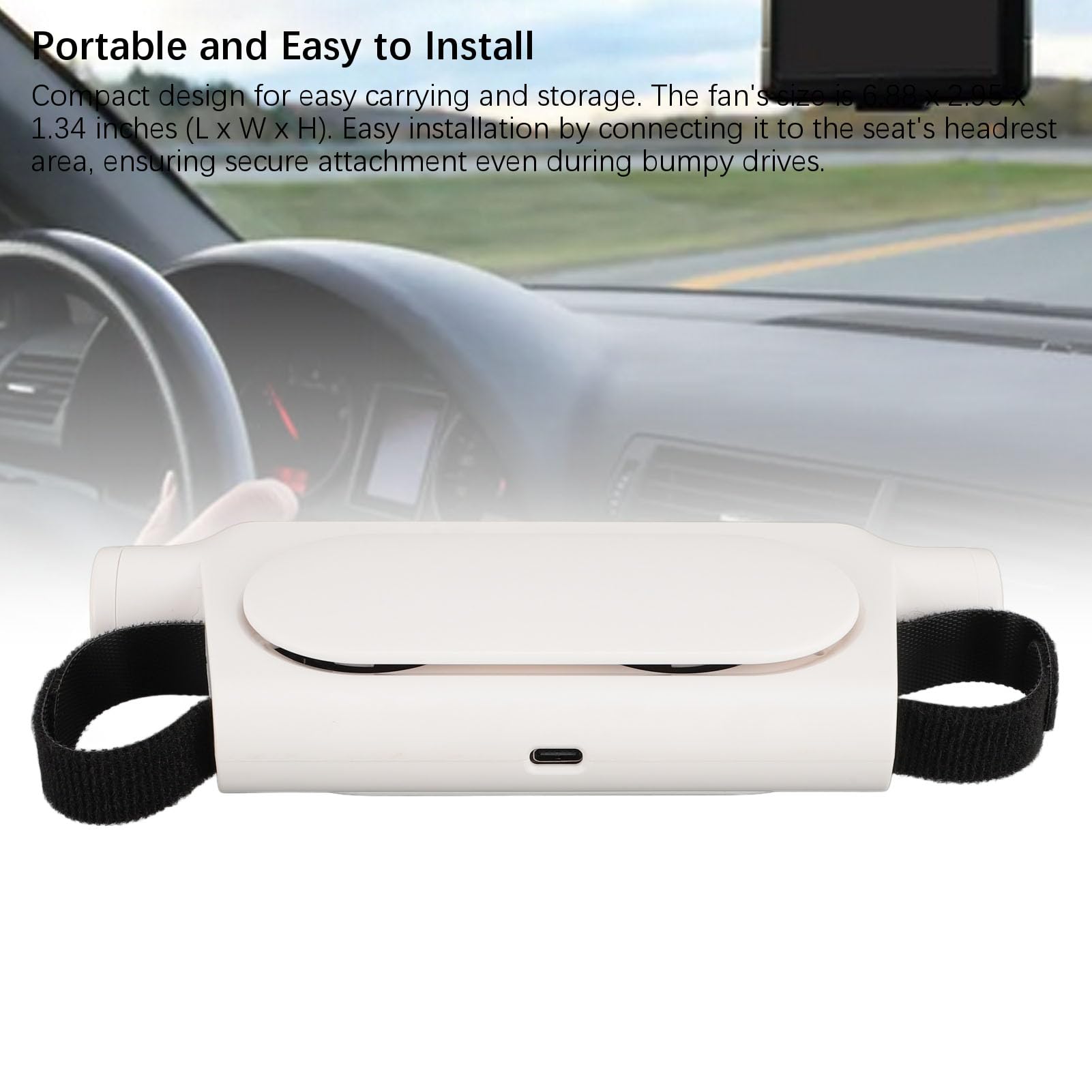 Nouveau Ventilateur De Siège D'auto Portable De Ventilateur D'USB De Voiture, Refroidisseur De Dossier De Voiture Avec 3 Vitesses De Vent Réglables Pour Toutes Sortes De Voitures (Noir