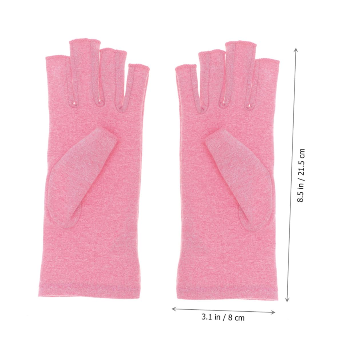 FRCOLOR Pink Breathable Open Finger Gloves for Relief Comfortable Compression Therapy Gloves S Non Slip Design for Carpal Tunnel and Everyday Tasks