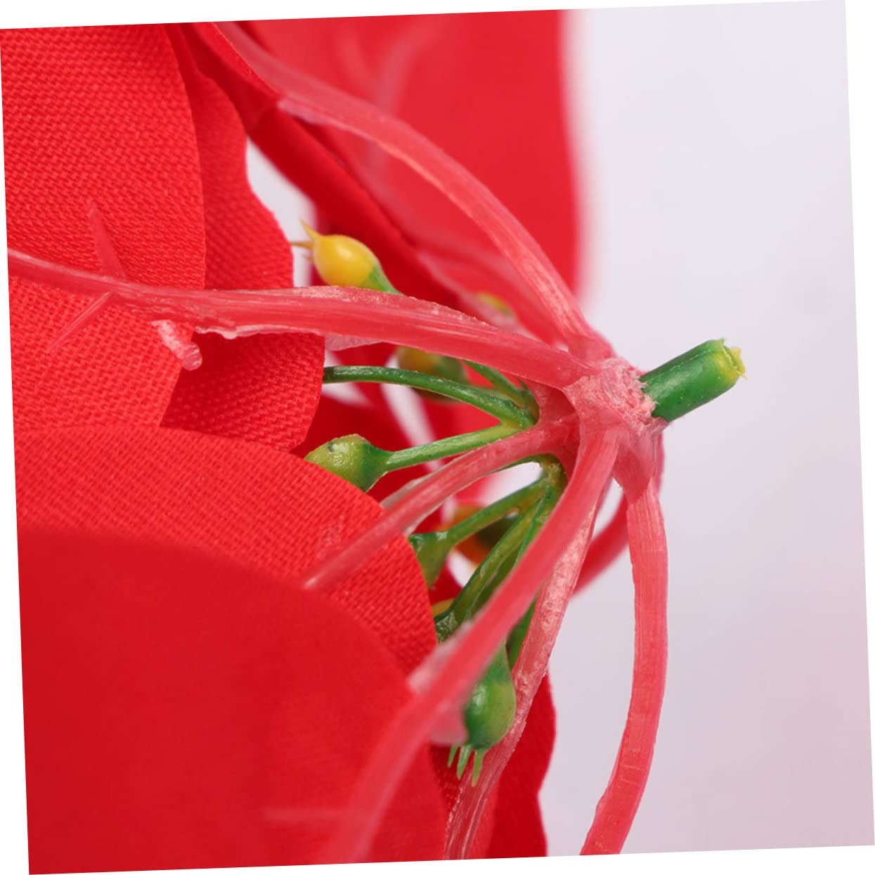Ciieeo 60 Piezas Redondas Plegables Ventilador Árbol De Navidad Adornos Falsos Cabeza De Poinsettia Artificiales para Flores Decoraciones De Árbol De Navidad Flores Sintéticas Cinturón