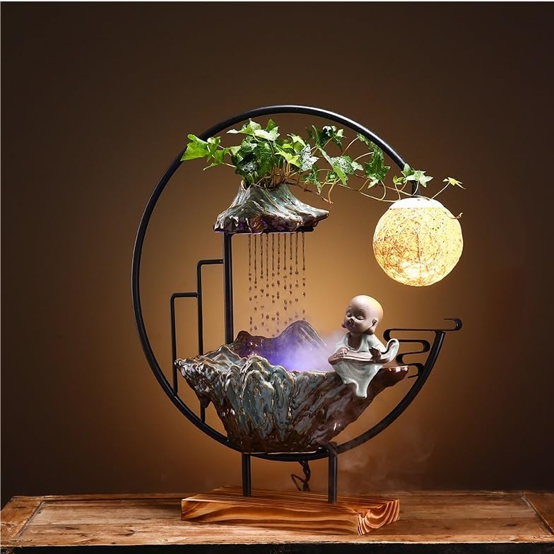 Indoor Fountain Tabletop Fountain Creative Office Furniture Flowing Water Fountain Humidifier Living Room Home Decoration Tabletop Fountain