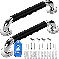 Gotega 2 Pack 16 Inch Anti-Slip Grab Bars for Showers & Bathtubs - Safety Handrails for Elderly Seniors, Handicap Assist Rails