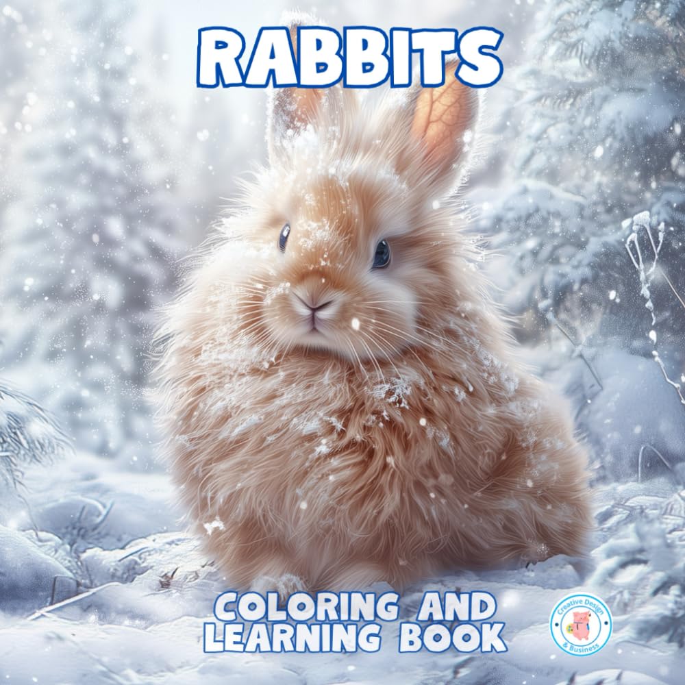 Rabbits Coloring And Learning Book: Hop into Learning: Rabbit Facts and Coloring Fun for Kids and Adults