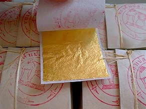 Gold Leaf Sheets 999/1000 Real Gold : 100 Gold Leaf Sheets - coolthings.us