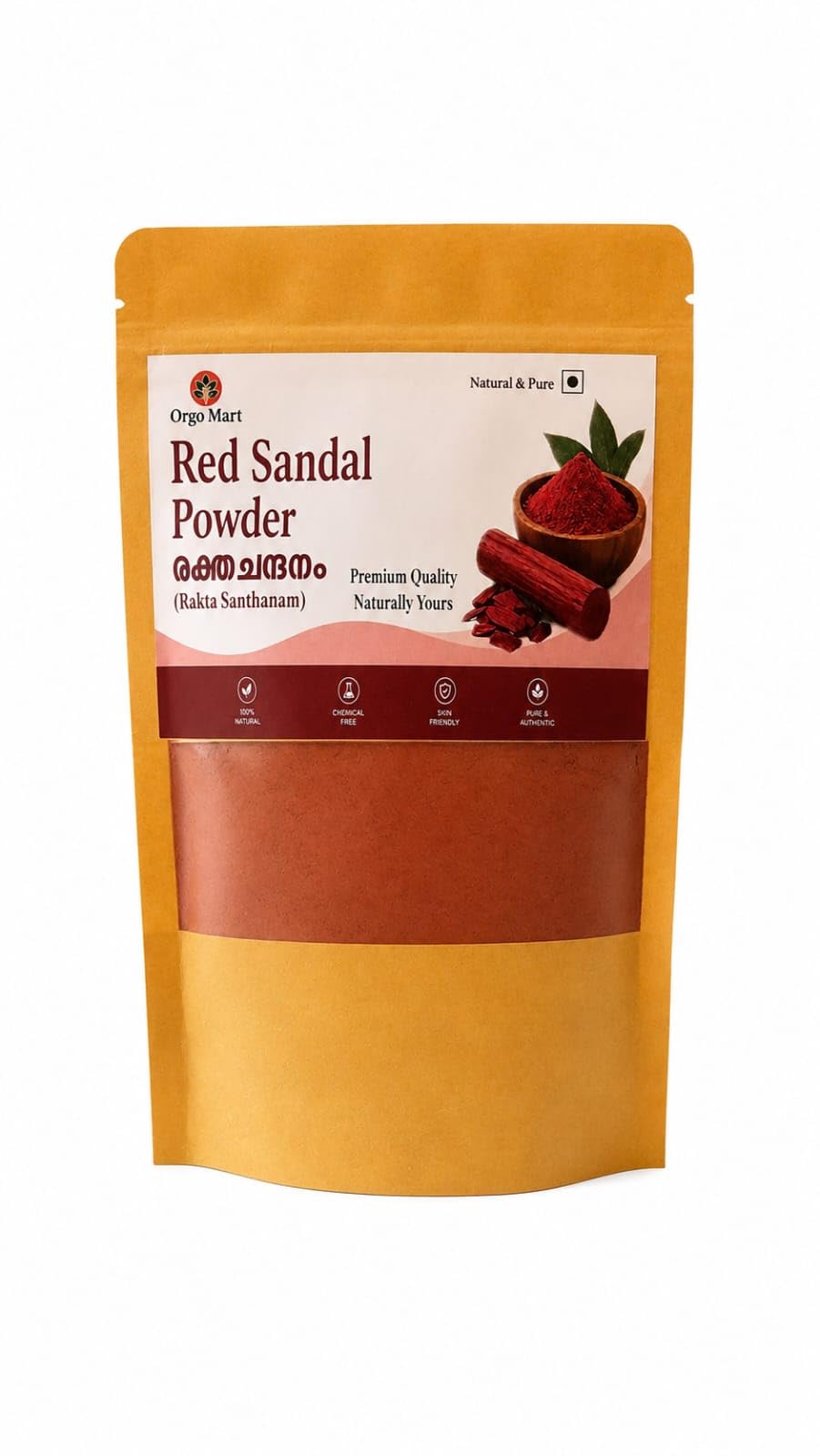 Red Sandal Powder 100g | 100% Pure Natural Rakta Chandan Powder | Face Pack for Glowing Skin | Herbal Skin Care Powder | External Use Only-image-10