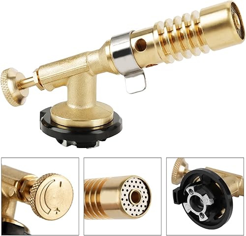 Miniatura 6 de Lámpara de comida recargable Jet potenteProfesional Portátil Latón Cocina Cocina Gas Butano Antorcha Culinaria Soldadura BBQ Pistola de Llama