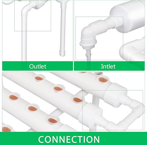 Miniatura 6 de Ebuy Sistema de cultivo hidropónico de 3 capas de 90 agujeros para plantas equipo de plantación hidropónica kit de cultivo hidropónico kit de