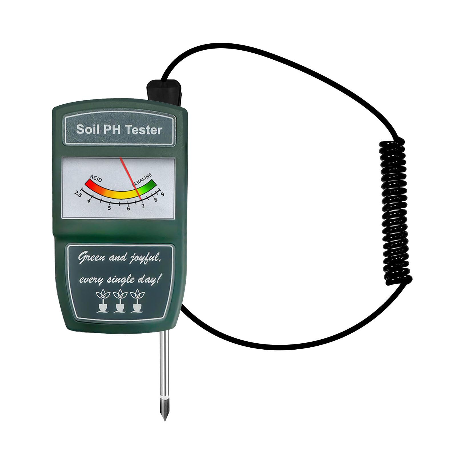 Soil Testing Instrument Soil Acidity Meter Meter Stainless Steel Probe for Farming Horticulture Lab
