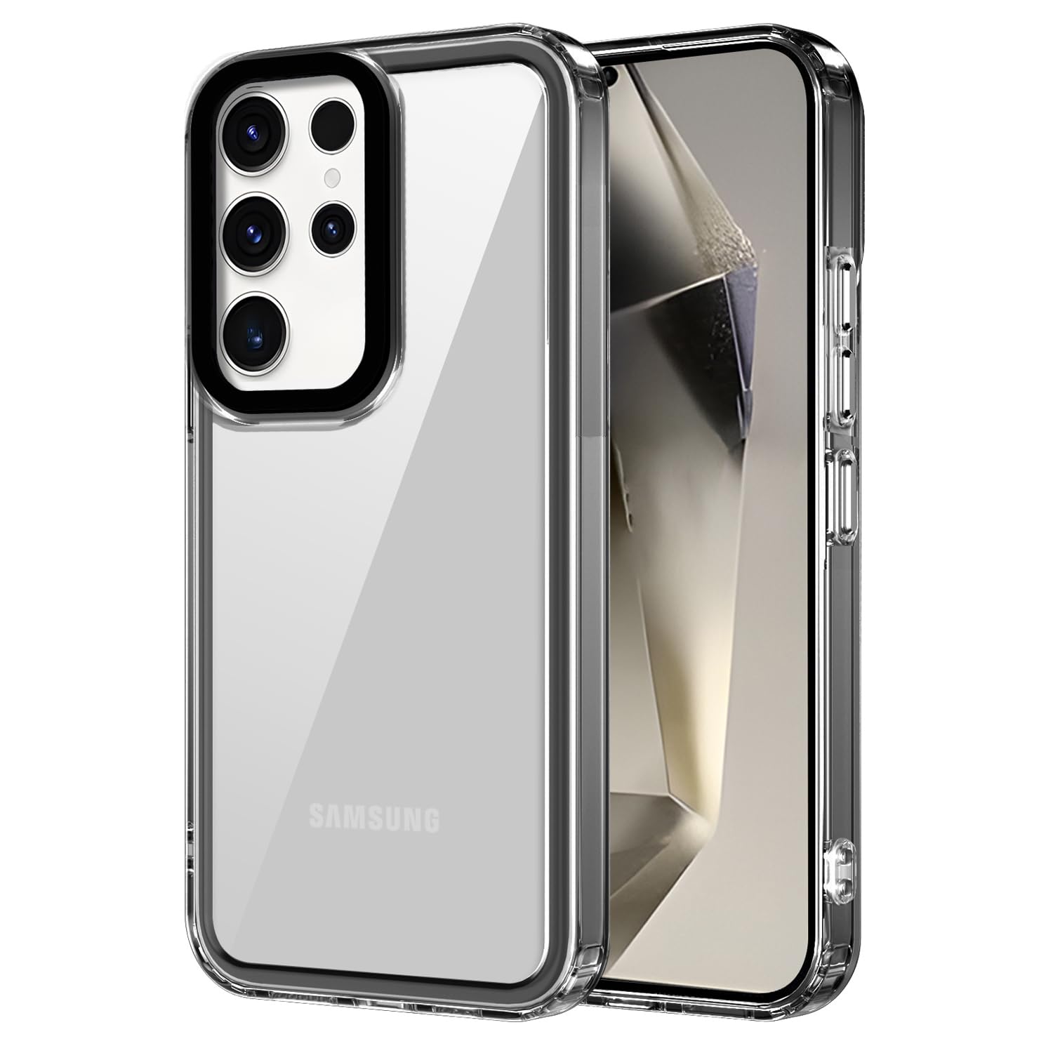 Kapa Warrior Acrylic Clear Back Cover for Samsung Galaxy S24 Ultra | Slim Shockproof [Military Grade Protection] Hybrid Bumper Case (Grey Sides) (B0CSF9Y1WV) Amazon Price History, Amazon Price Tracker