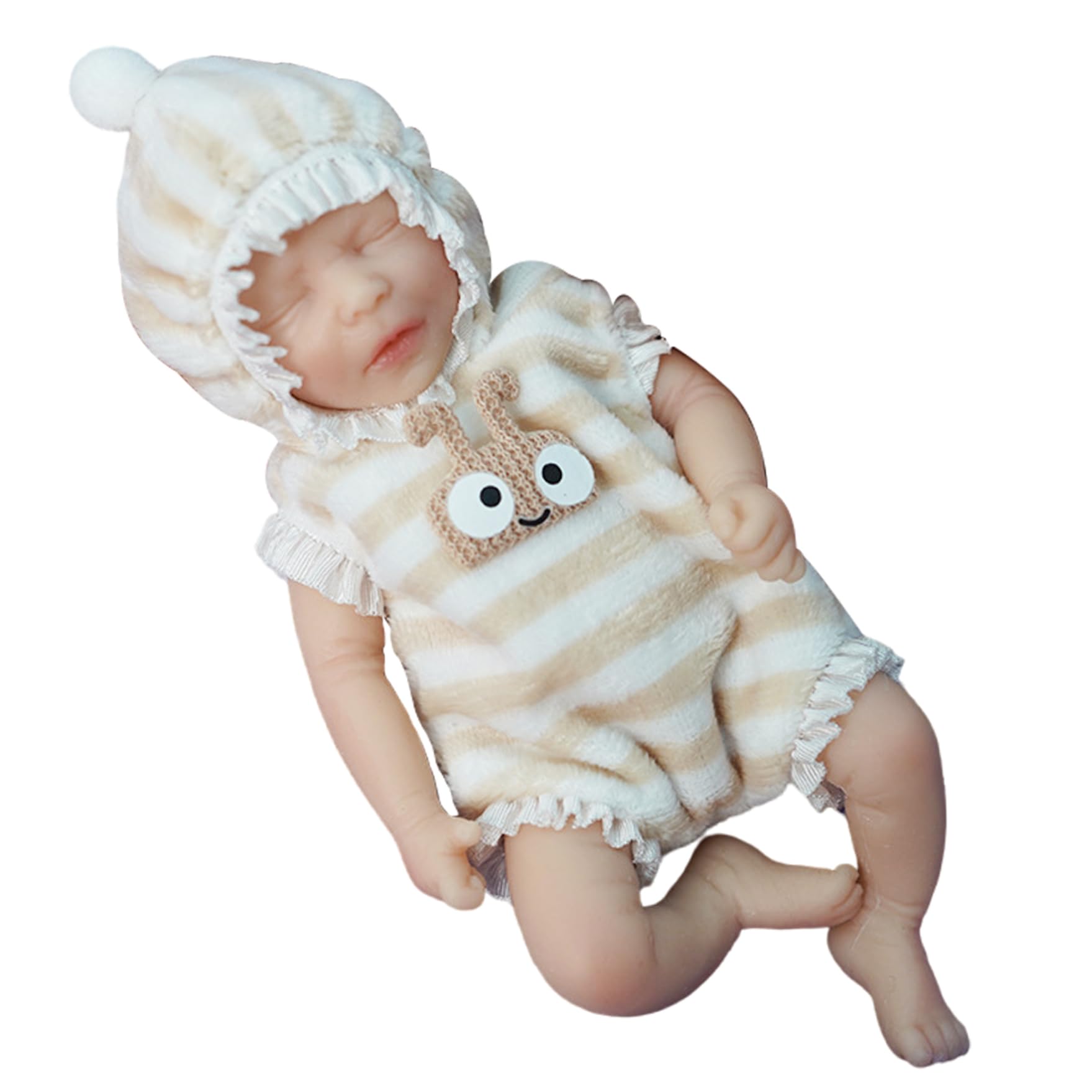 Mini bebé de Silicona, muñeca de Silicona Suave y Flexible de 6 Pulgadas, Mini bebés realistas con Ropa, Chupete magnético, biberón para niños, niño