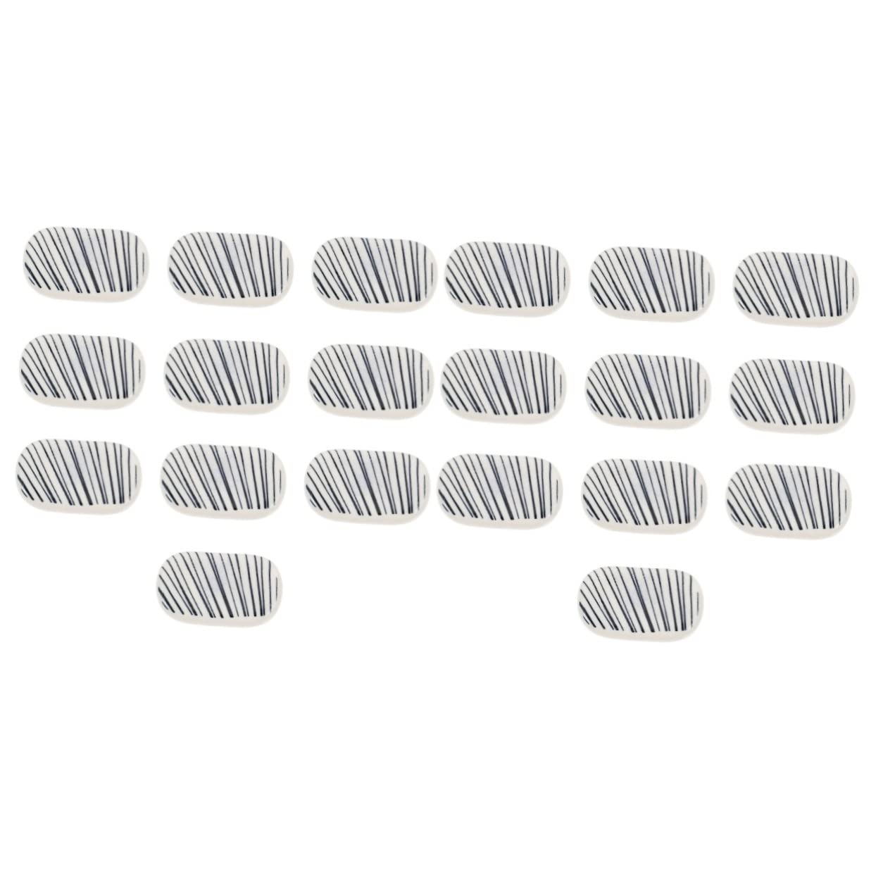 Support de baguettes 20 pièces Support de vaisselle Bleu Table de cuisine Cadeaux pour une nouvelle maison pratique Repose-baguettes en céramique Brosses Organisateur Rayures Ustensiles Fourchettes S