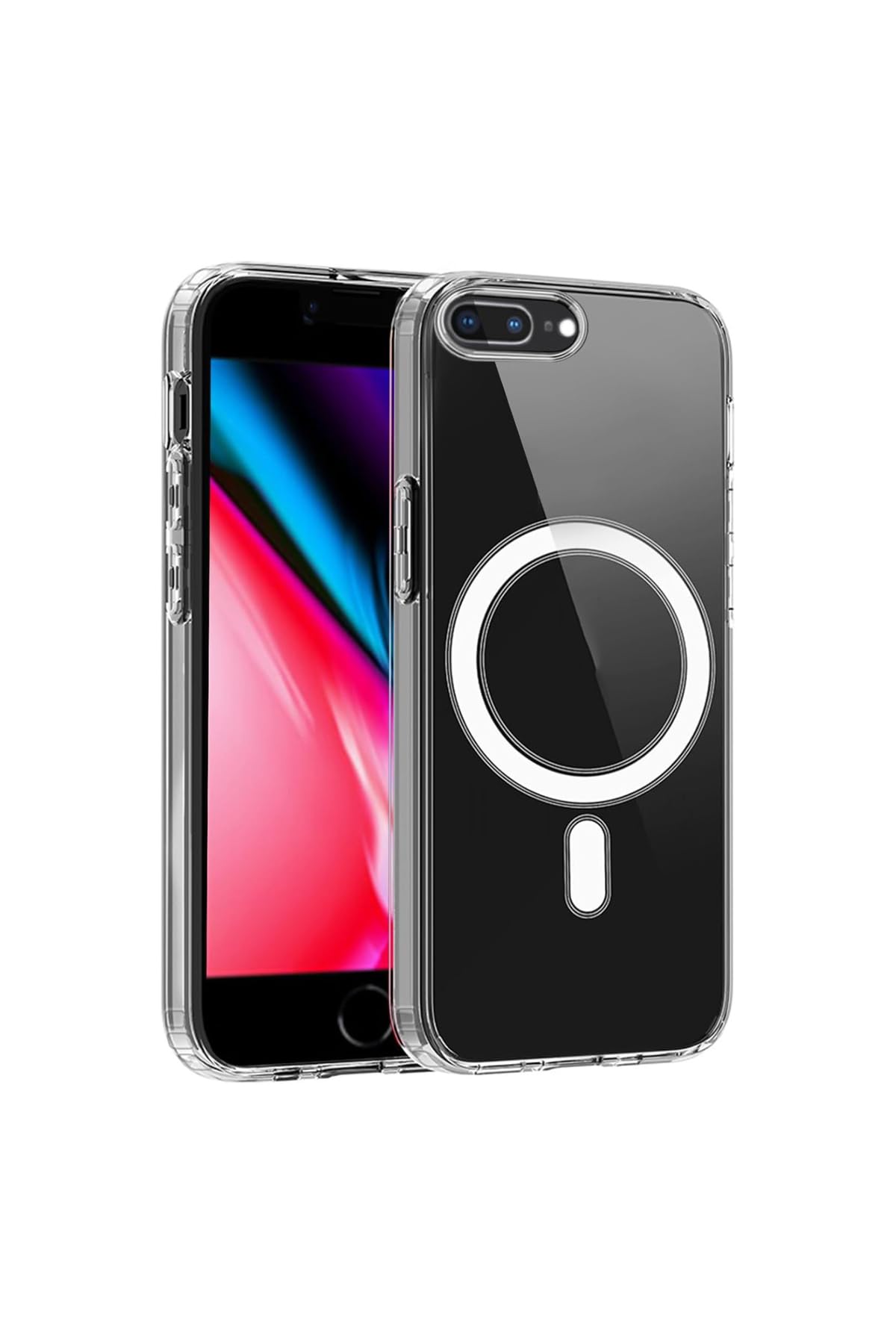 KZY İletişim Apple iPhone 8 Plus Kılıf Kablosuz Şarj Destekli