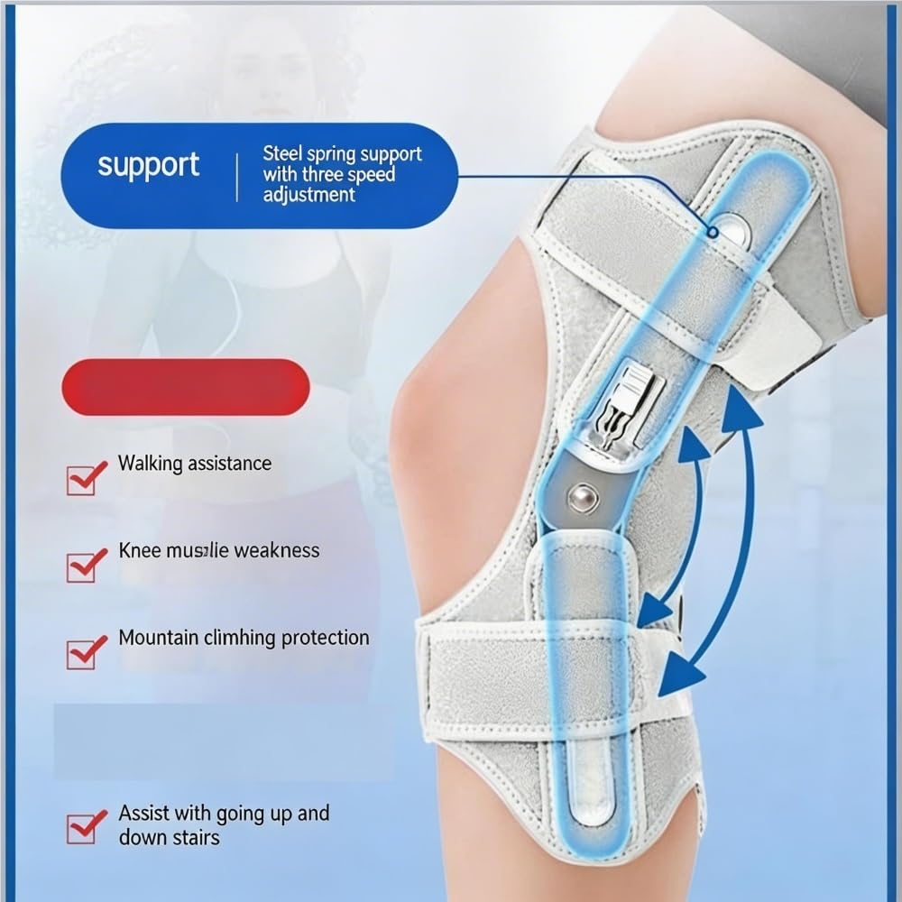 Booster de Soutien du Genou exosquelette for la Marche et la montée des escaliers, attelle de stabilité articulaire for Usage Quotidien d'âge Moyen et des Personnes âgées