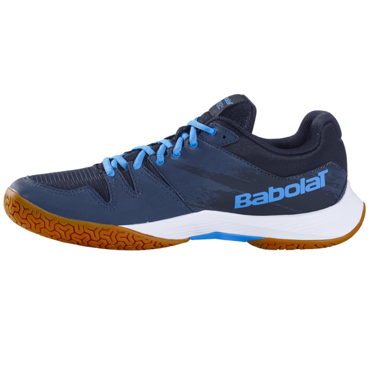 Babolat Shadow Team 2 - Zapatillas de bádminton para hombre, color negro y gris, ideales para bádminton, squash, tenis de mesa, voleibol, amortiguación dinámica, peso ligero, confort, transpirable y