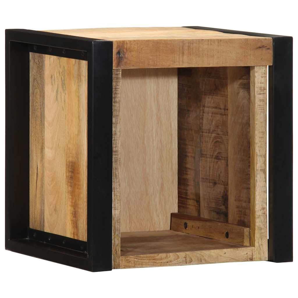 Wandmontierter Nachttisch aus massivem Mangoholz mit Stauraum für Schlafzimmer, robuste Hartholz-Konsolen für Bücher und Deko