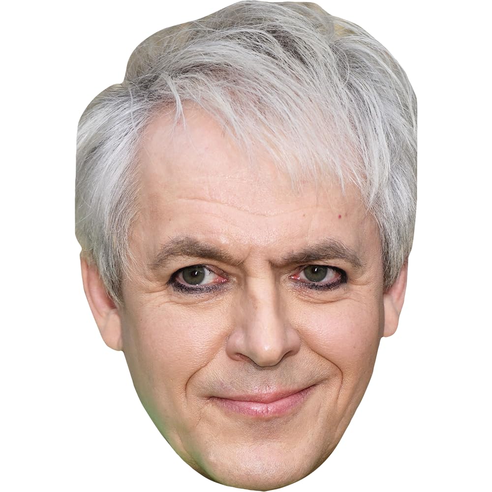 Nick Rhodes (Smile) Celebrity Mask, Flat Card Face, Fancy Dress Mask