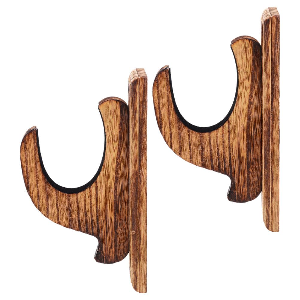Warmhm 2Pcs Wooden Sword Mount Display Stand Holder for Swords and Wands Space Saving Design for Home Decor Easy Installation and Excellent Load Bearing Capacity