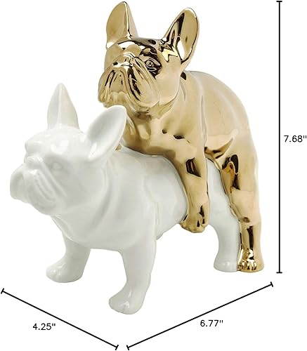 Miniatura 7 de Kare Deko Deco Figura Love Dogs, dorado, 7.7 x 4.3 x 6.8 in