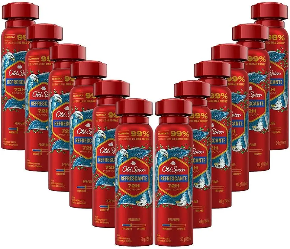 Kit com 12 Desodorantes Antitranspirante Old Spice Pegador 150ml