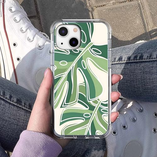 Coque iPhone 15 fine et résistante motif Monstera chic