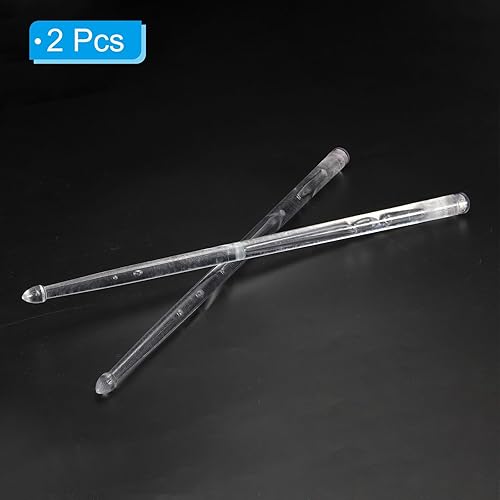 Miniatura 3 de PATIKIL Bastón de batería de plástico brillante con luz LED 5A para adultos, baterista, ejercicio musical, verde, 1 par