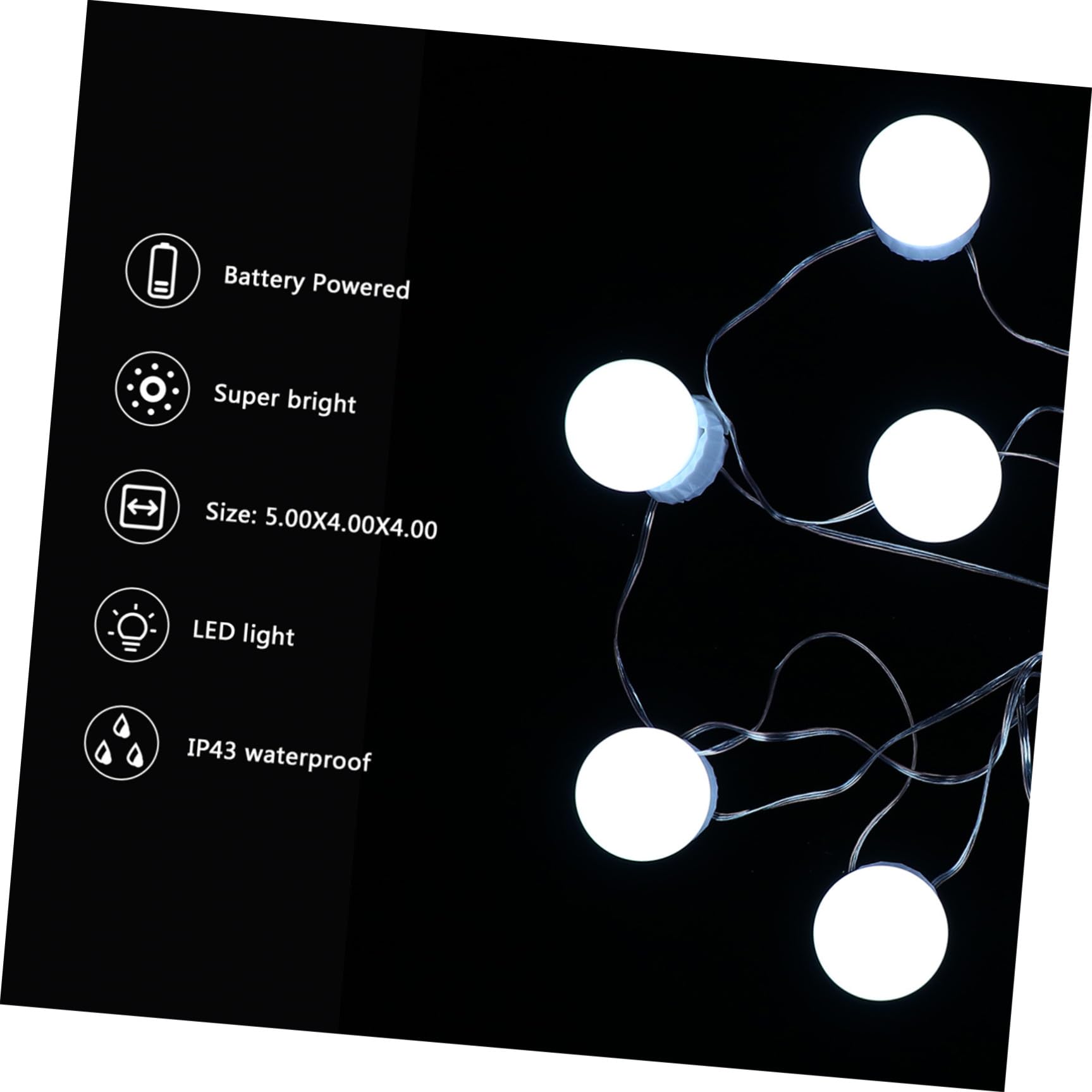 Kit D’éclairage LED pour Miroir de Coiffeuse, 10 Ampoules
