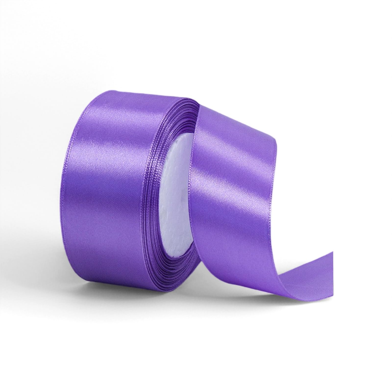 40mm Medium Purple Satin Ribbon 22M ，Fabric Hair String Ribbon for Craft, Flower Bouquets, Gift Wrapping, Wedding, Bow Making and Valentines Christmas Decoration (Medium Purple, 4CM)
