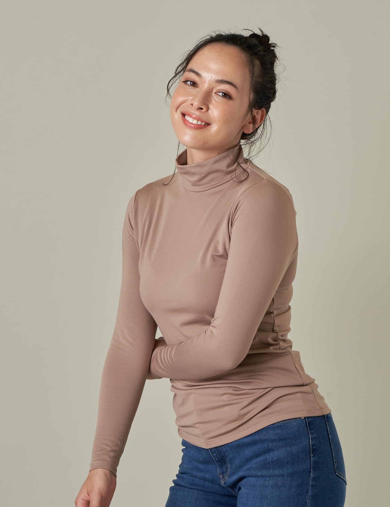 LAPASA Donna Maglia Termica Collo a Lupetto L87 L89 - Abbigliamento Termico Traspirante a Maniche Lunghe Fodera in Pile Strato Base