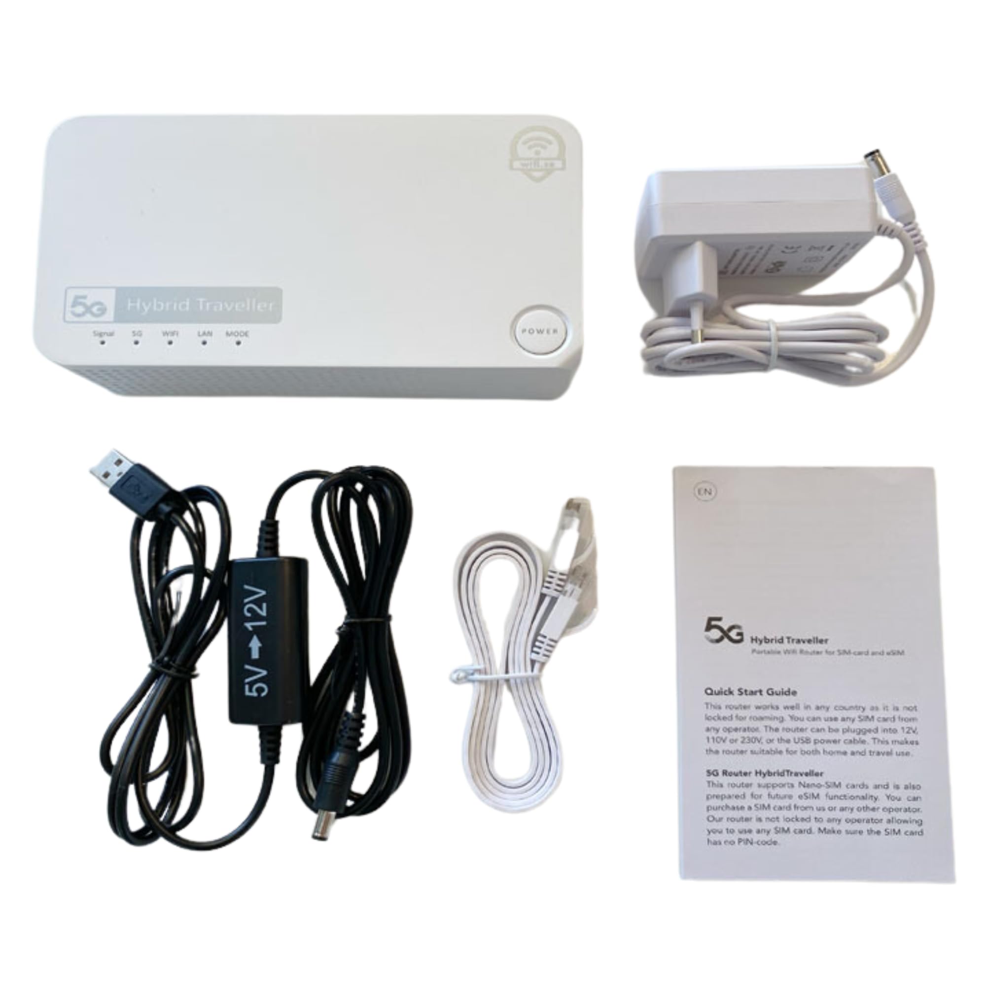 WiFi SE 5G Hybrid Traveller - Router WiFi Portatile 5G per una connessione Internet veloce e stabile a casa, in viaggio, in campeggio, in barca o in cabina | Innovazione svedese e anten